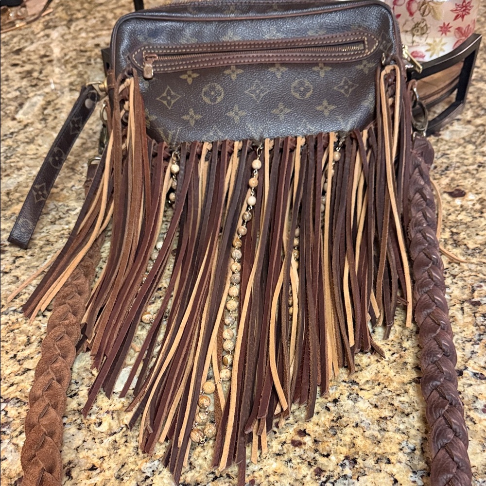 Stylish Brown Fringe Crossbody Bag